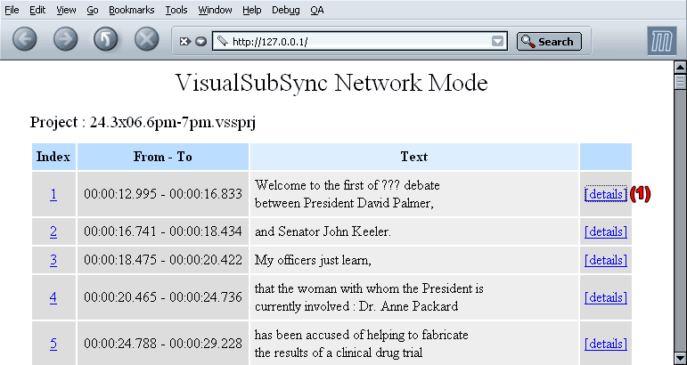 Network mode home page